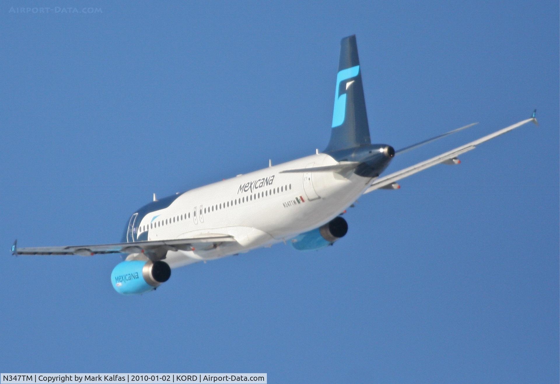 N347TM, 1992 Airbus A320-231 C/N 347, Mexicana Airbus A320-231, MXA183, 32L departure KORD to MMGL.
