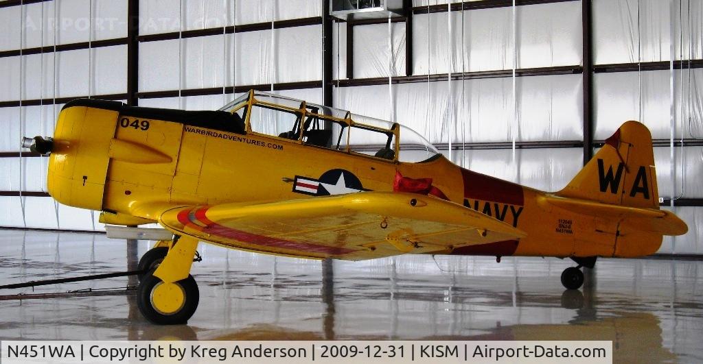 N451WA, 1945 North American SNJ-6 Texan C/N 121-43012, Giving rides at the Kissimmee Air Museum on behalf of Warbird Adventures.