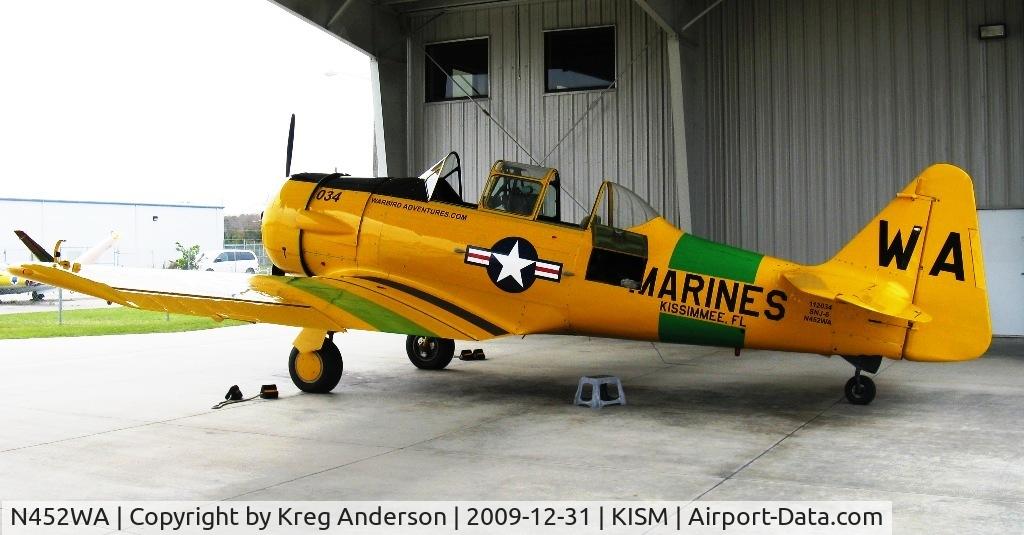 N452WA, 1945 North American SNJ-6 Texan C/N 121-43137, Giving rides at the Kissimmee Air Museum on behalf of Warbird Adventures.