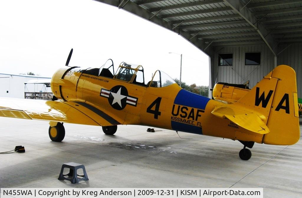 N455WA, 1945 North American SNJ-6 Texan C/N 121-43190, Giving rides at the Kissimmee Air Museum on behalf of Warbird Adventures.