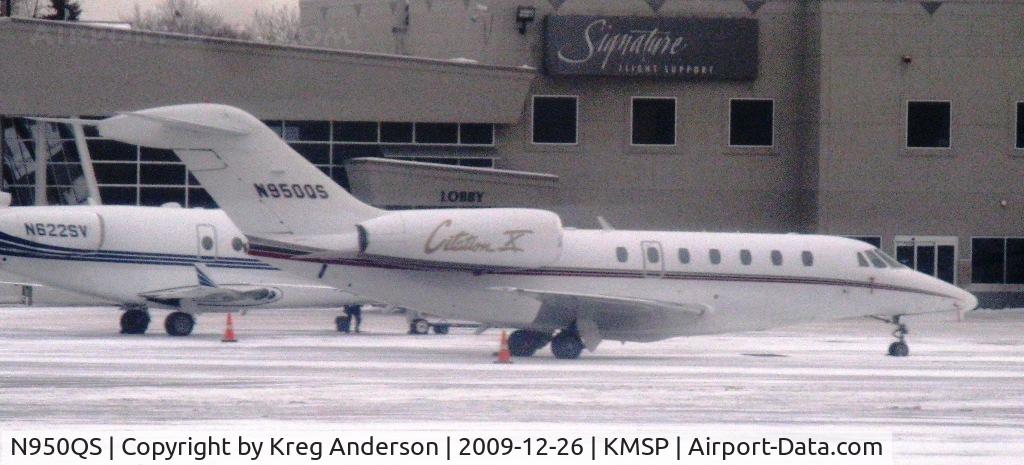N950QS, 1998 Cessna 750 Citation X C/N 750-0050, Parked at Signature Flight Support at MSP.
