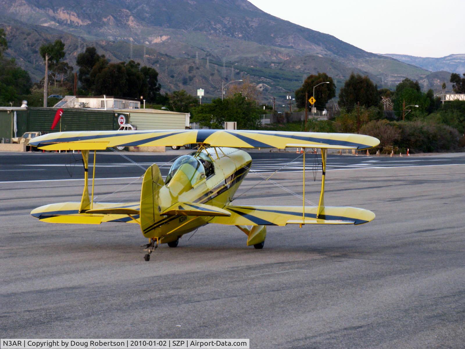 N3AR, 1974 Pitts S-1S Special C/N 10, 1974 Russell PITTS S-1S fully aerobatic, Lycoming O&VO-360 180 Hp, taxi to hangar after landing