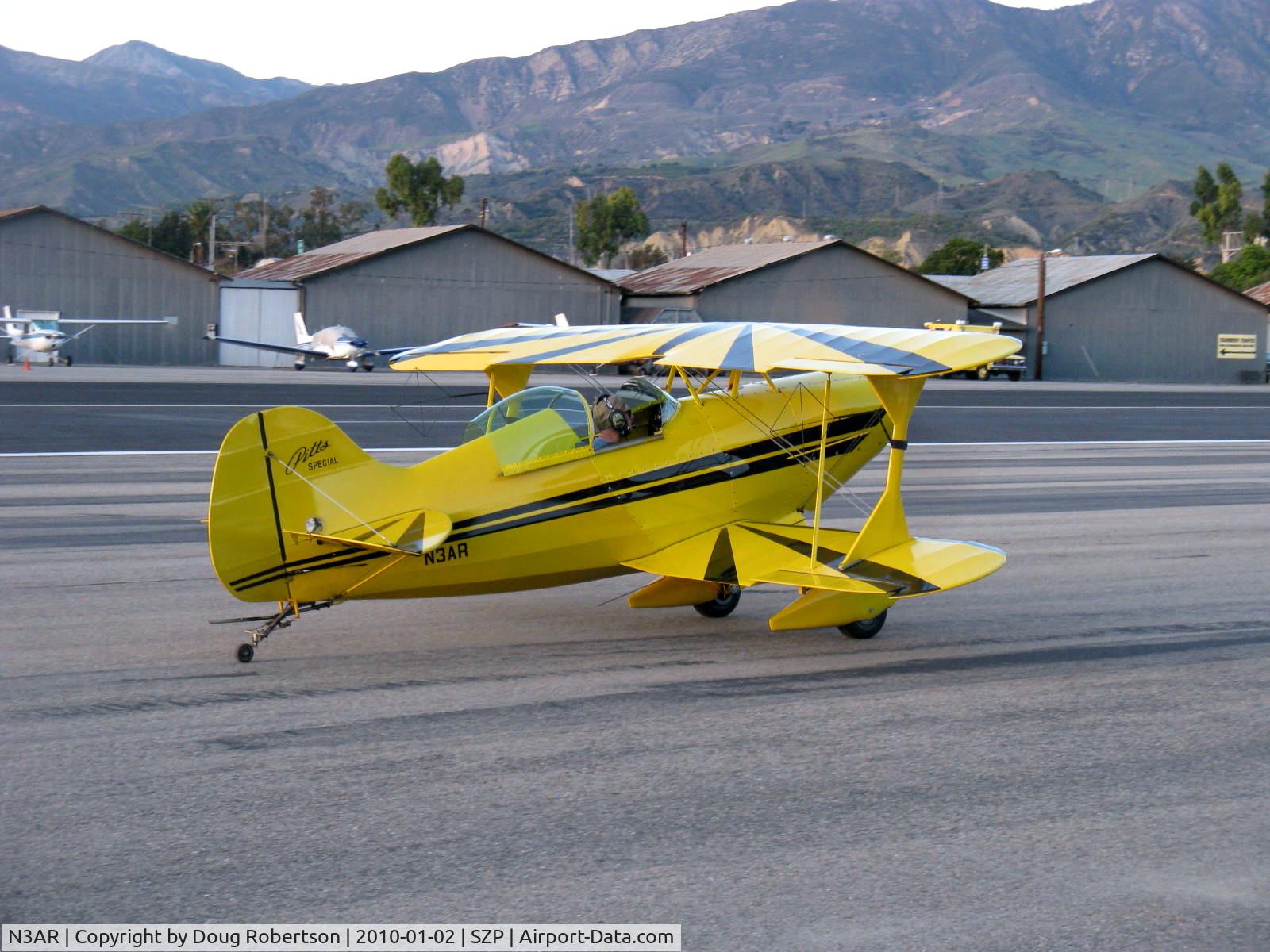 N3AR, 1974 Pitts S-1S Special C/N 10, 1974 Russell PITTS S-1S fully aerobatic, Lycoming O&VO-360 180 Hp, taxi to hangar after landing