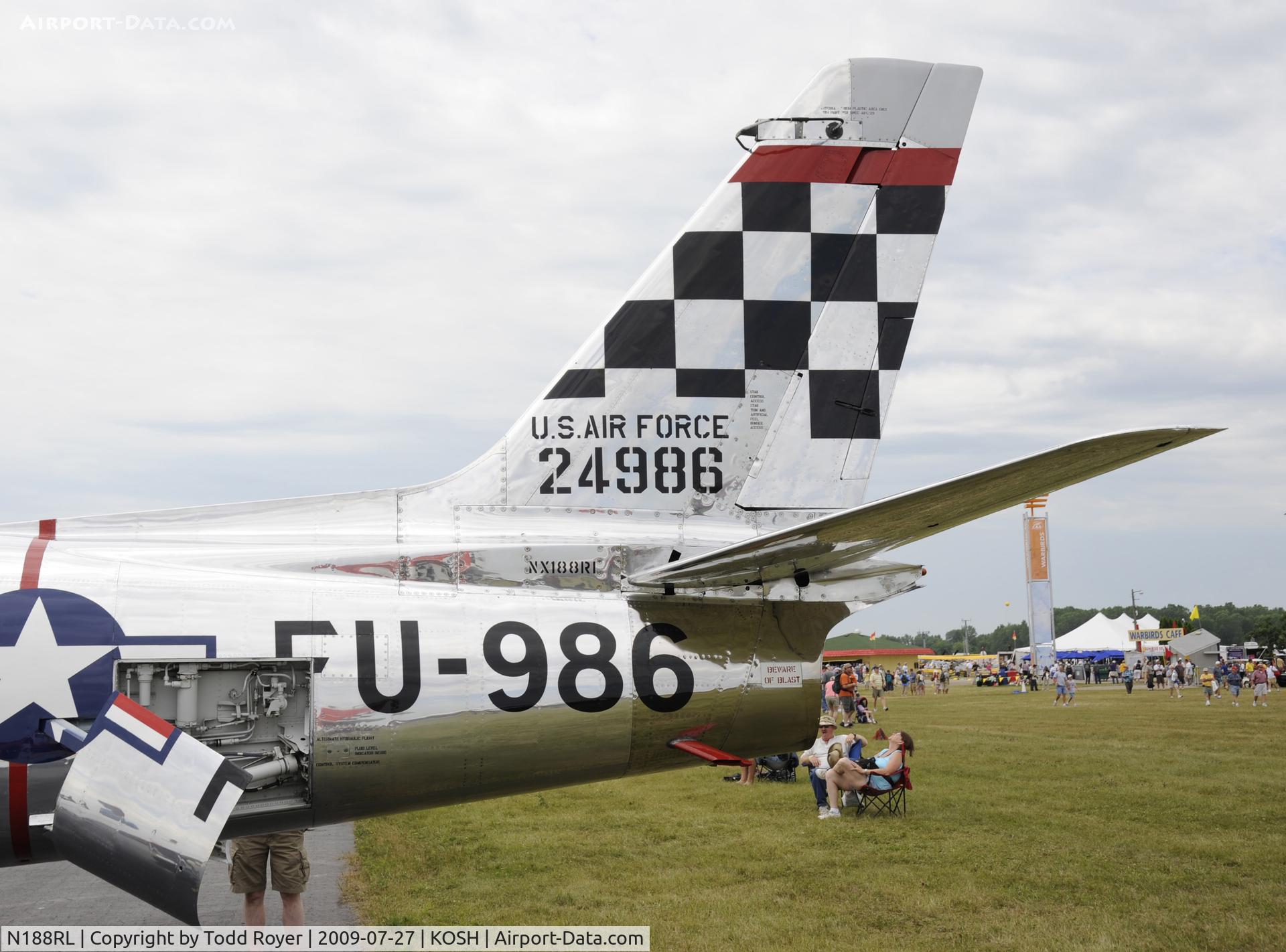 N188RL, 1952 North American F-86F Sabre C/N 191-682, EAA AIRVENTURE 2009