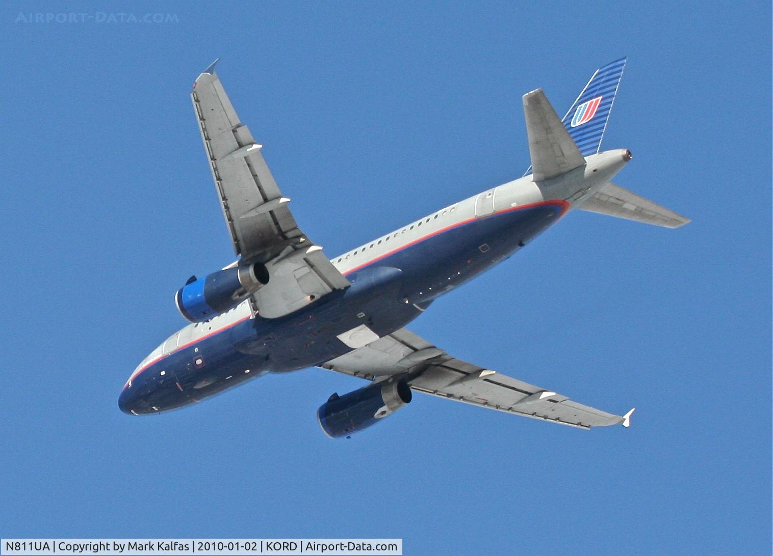 N811UA, 1998 Airbus A319-131 C/N 847, United Airlines Airbus A319-131, UAL736, 32L departure KORD to KMSP.