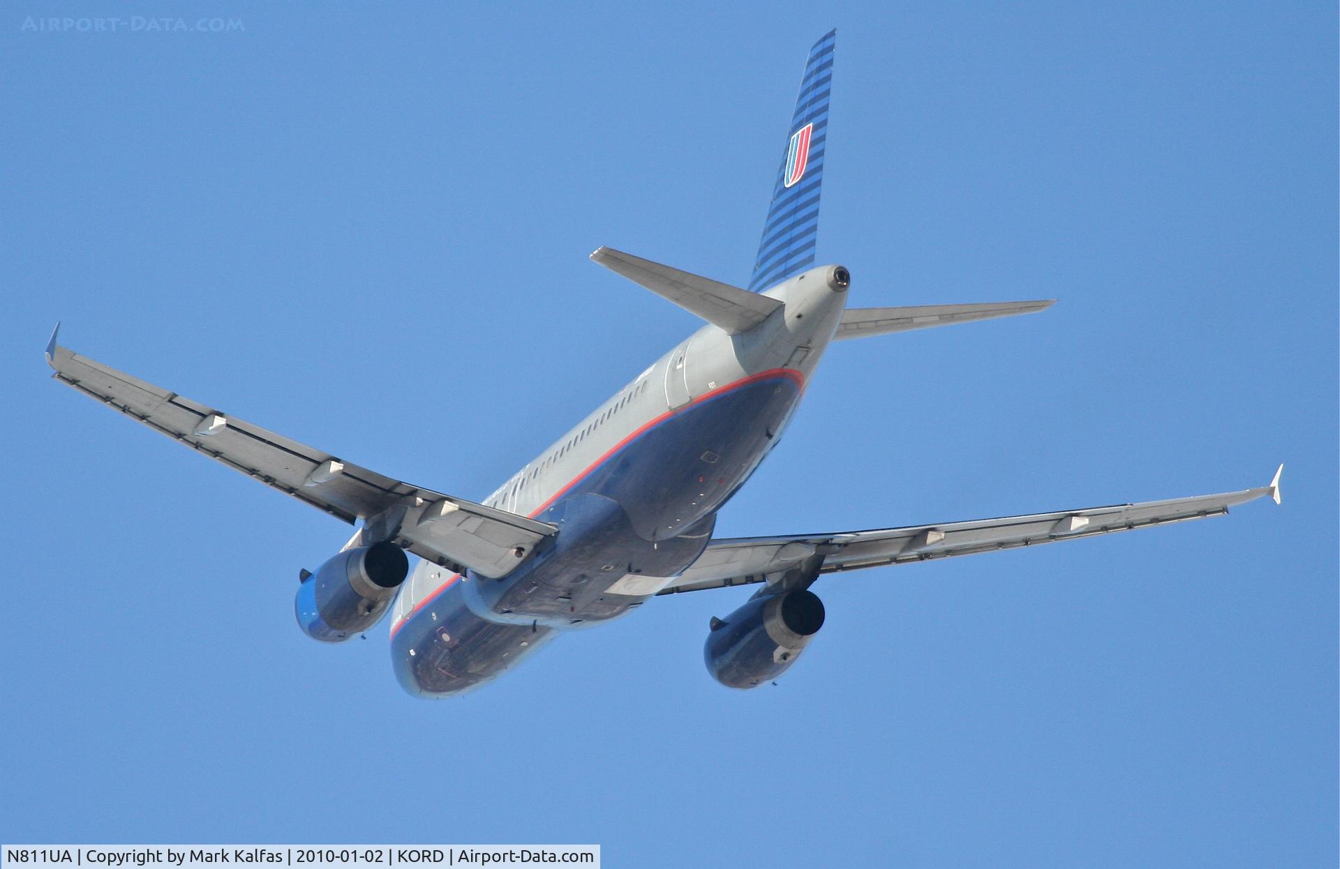 N811UA, 1998 Airbus A319-131 C/N 847, United Airlines Airbus A319-131, UAL736, 32L departure KORD to KMSP.