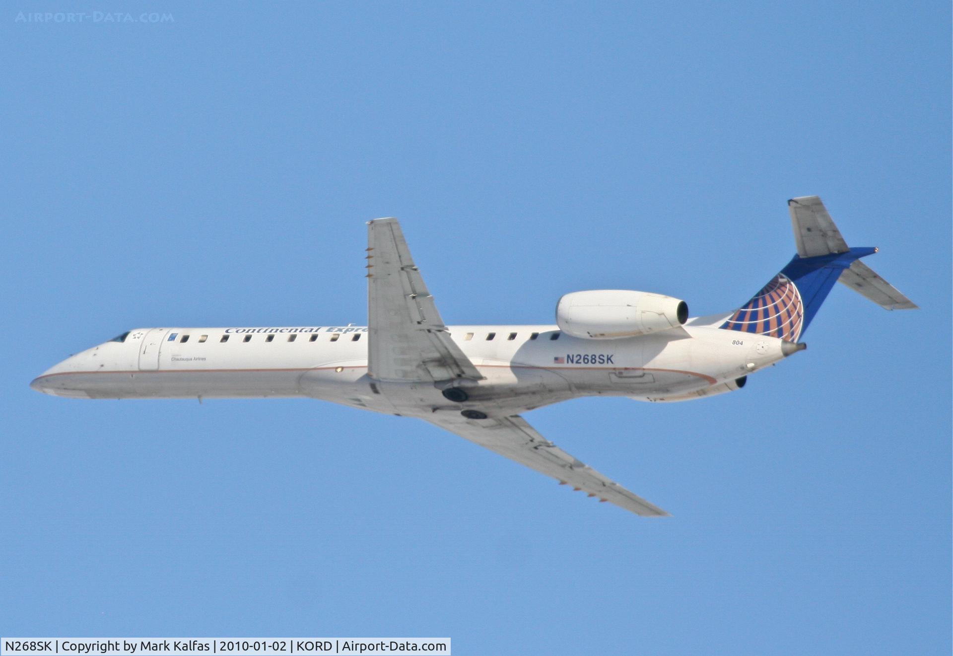 N268SK, 2000 Embraer ERJ-145LR (EMB-145LR) C/N 145270, Chautaugua Airlines /Continental Express EMB-145LR, CHQ5951 32L departure to KCLE.