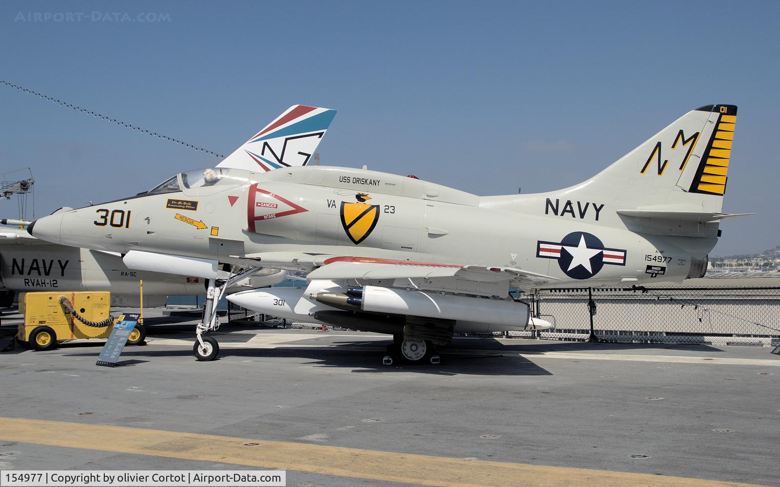154977, Douglas A-4F Skyhawk C/N 13793, On the bridge of the USS Midway