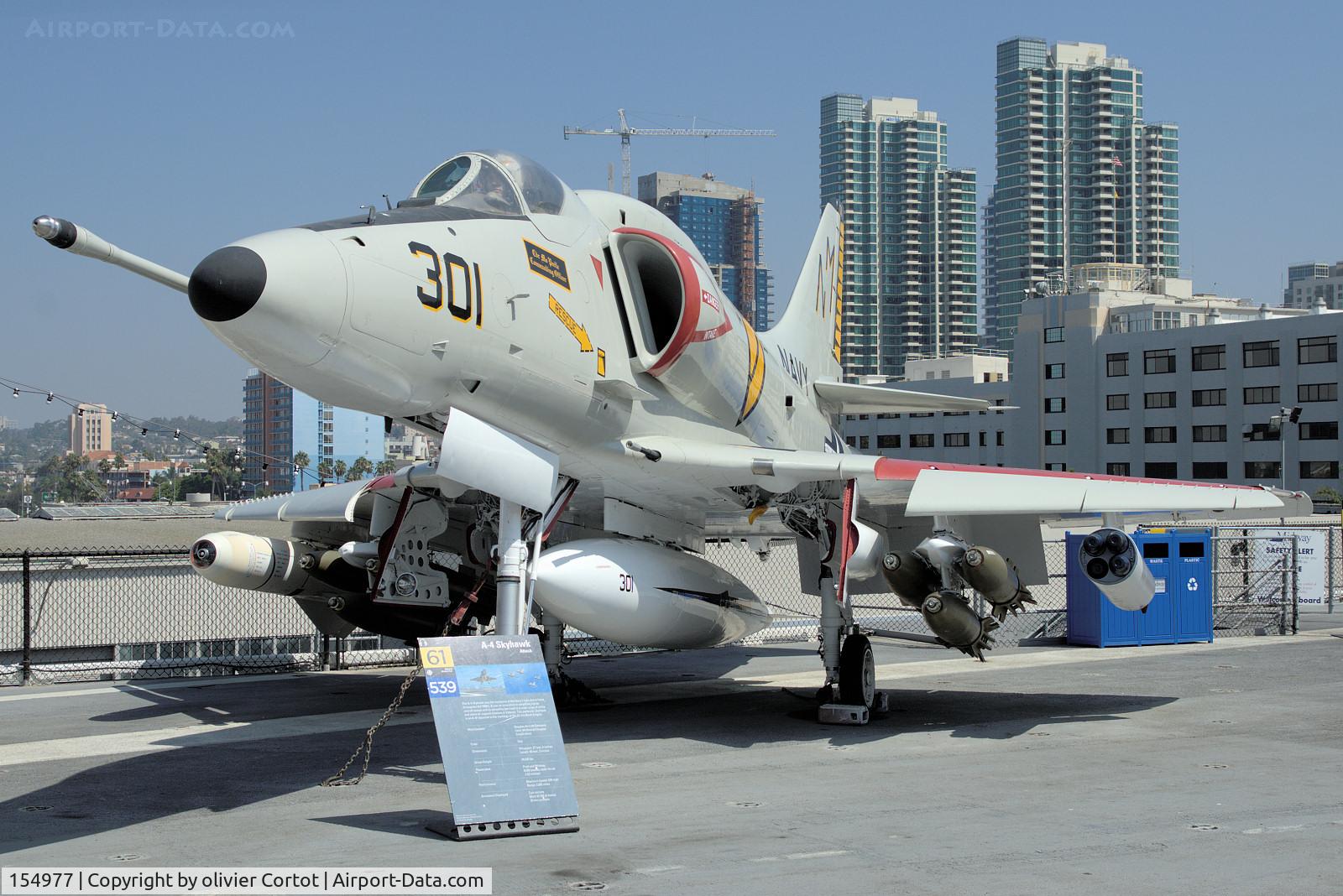 154977, Douglas A-4F Skyhawk C/N 13793, On the bridge of the USS Midway