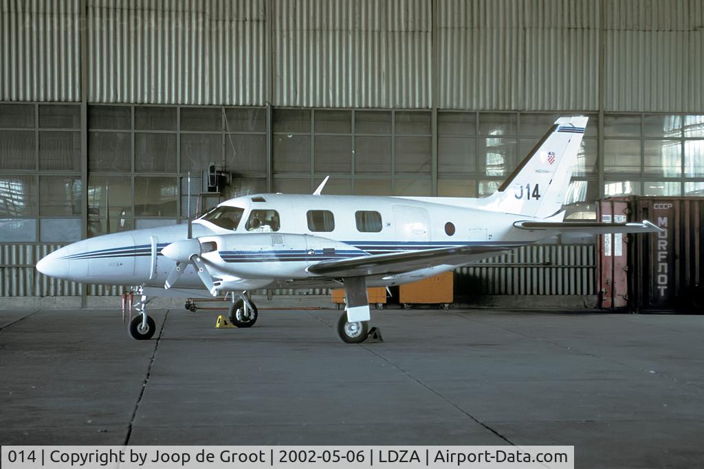 014, 1976 Piper PA-31P-425 Pressurized Navajo Navajo C/N 31-7630014, Rarely seen is this PA-31 of the Croatian AF. Photographed in its hangar at Pleso Air Base.