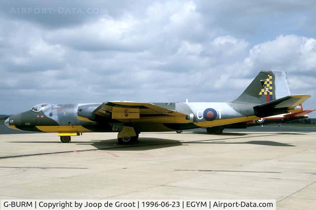 G-BURM, 1955 English Electric Canberra TT.18 C/N EEP71324, Former WJ680 is now a privately owned Canberra. This aircraft now flies in Australia as VH-ZSQ.
