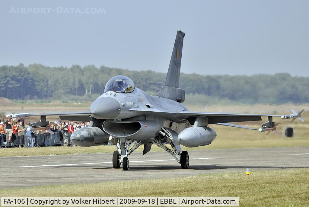 FA-106, SABCA F-16AM Fighting Falcon C/N 6H-106, at EBBL