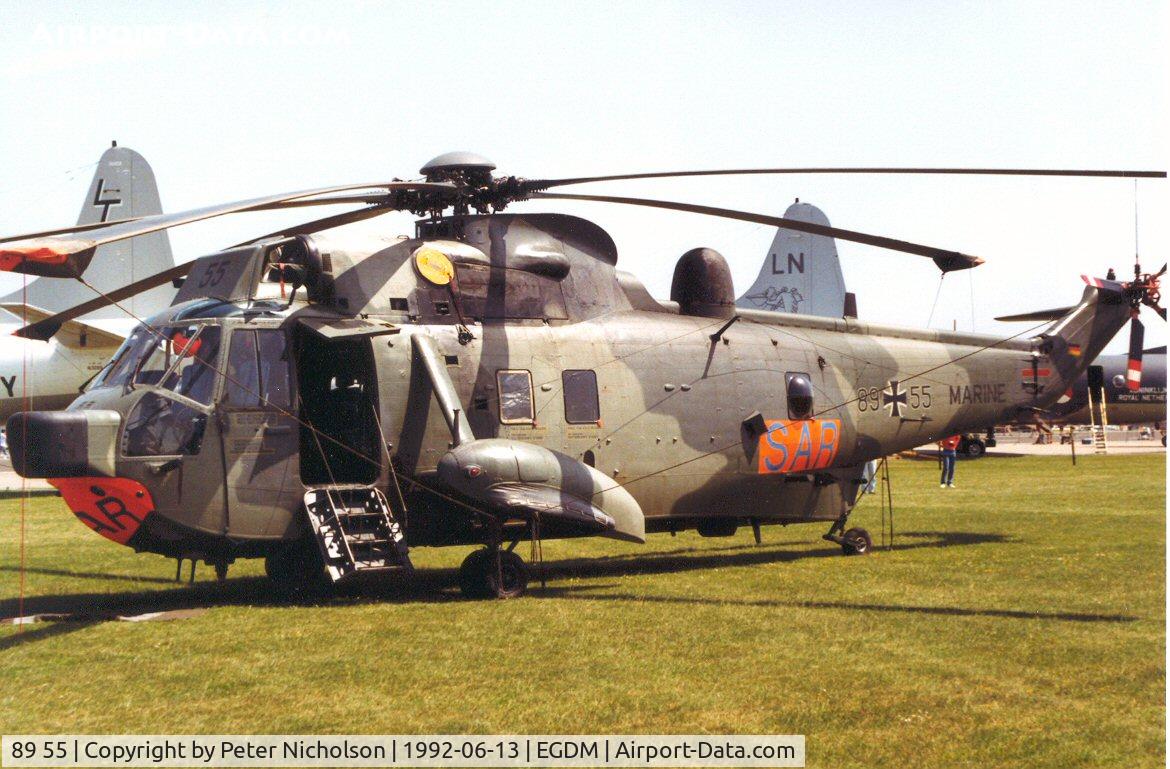 89 55, Westland Sea King Mk.41 C/N WA759/81, Sea King, callsign Misison 4960, of MFG-5 at the 1992 Air Tournament Intnl at Boscombe Down.