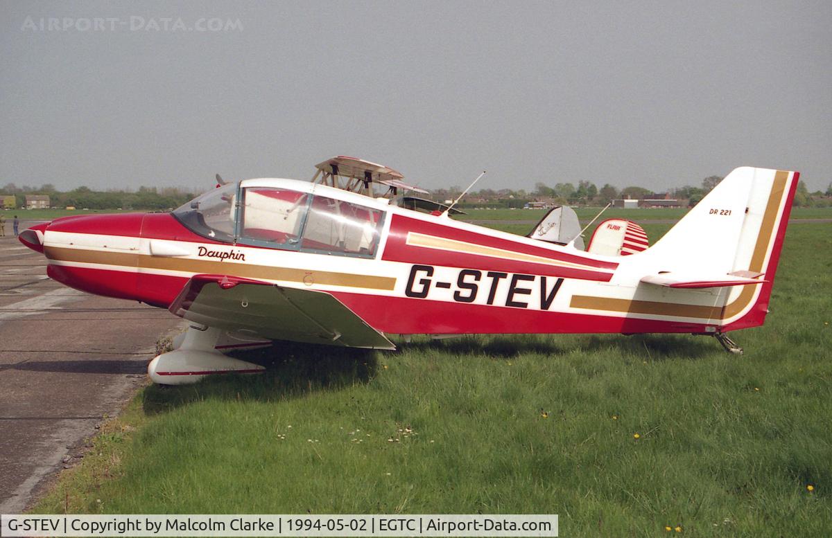 G-STEV, 1967 CEA Jodel DR-221 Dauphin C/N 61, CEA Jodel DR221 Dauphin at Cranfield Airfield in 1994.