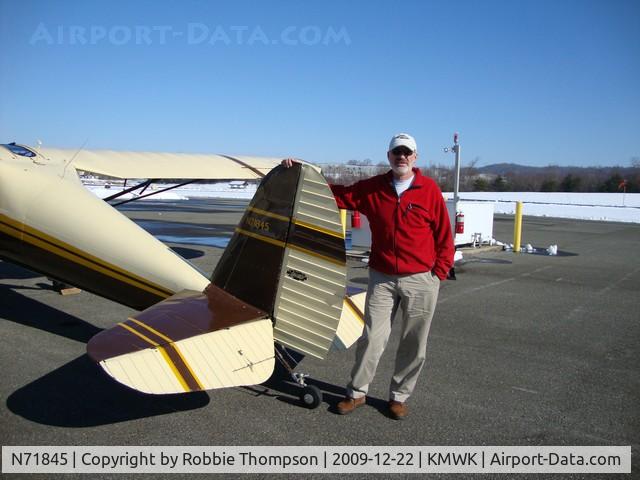 N71845, 1946 Luscombe 8A C/N 3272, Tommy Thompson out play'n in the snow