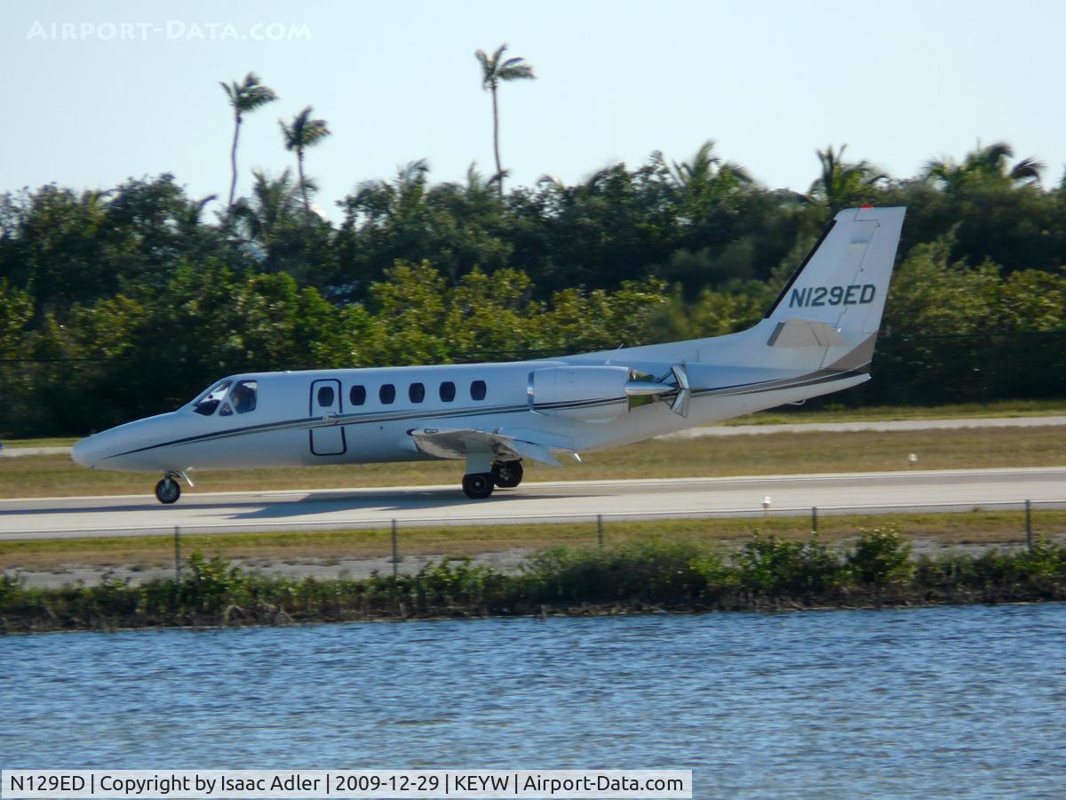 N129ED, 1993 Cessna 550 Citation II C/N 550-0718, Arriving at Key West