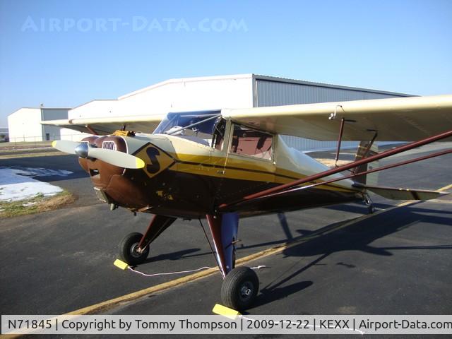 N71845, 1946 Luscombe 8A C/N 3272, Chocked & ready to hand prop
