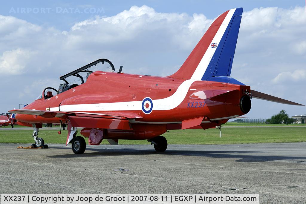 XX237, 1978 Hawker Siddeley Hawk T.1A C/N 073/312073, Red Arrows display team waiting on the Scampton concrete for the next display.