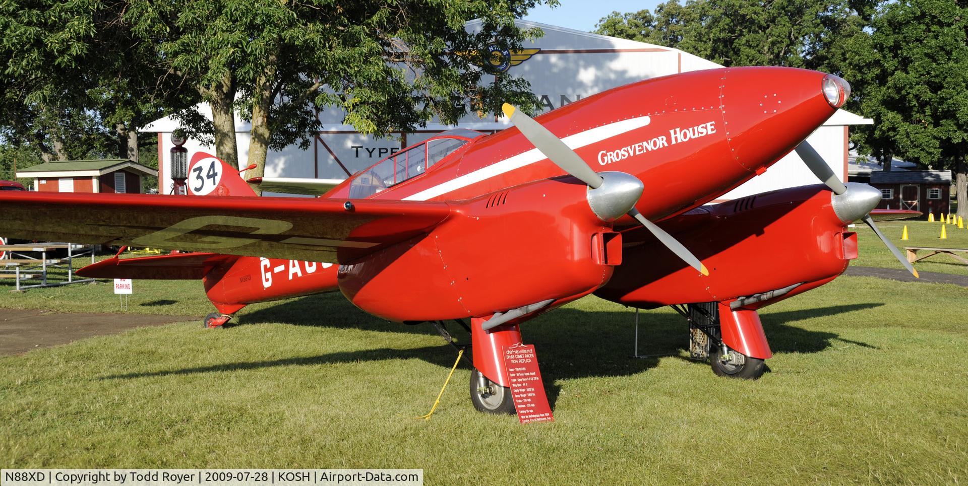 N88XD, 1993 De Havilland DH-88 Comet Replica C/N T-7, EAA AIRVENTURE 2009