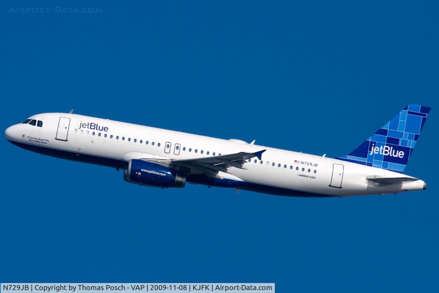 N729JB, 2008 Airbus A320-232 C/N 3572, Jetblue Airways