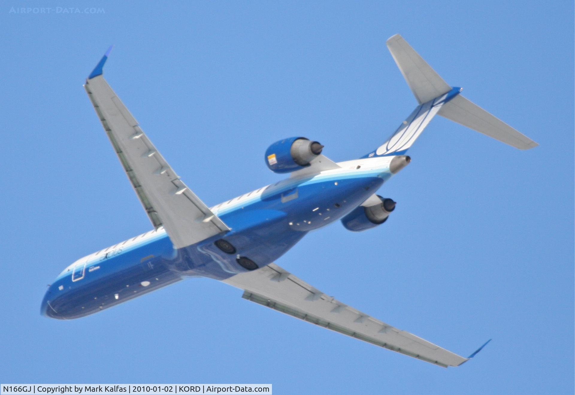 N166GJ, 2008 Bombardier CRJ-702 (CL-600-2C10) Regional Jet C/N 10266, GoJet/United Express, CRJ7 ,GJS7440 32L departure KORD to KMDT.