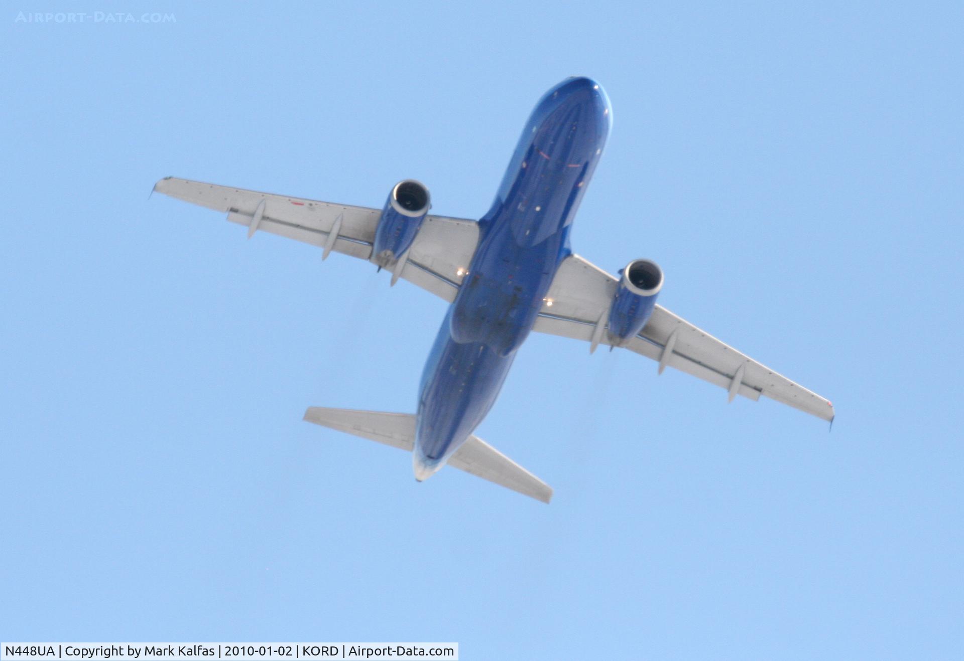 N448UA, 1998 Airbus A320-232 C/N 842, United Airlines Airbus A320-232, UAL554, 32L departure KORD to KATL.
