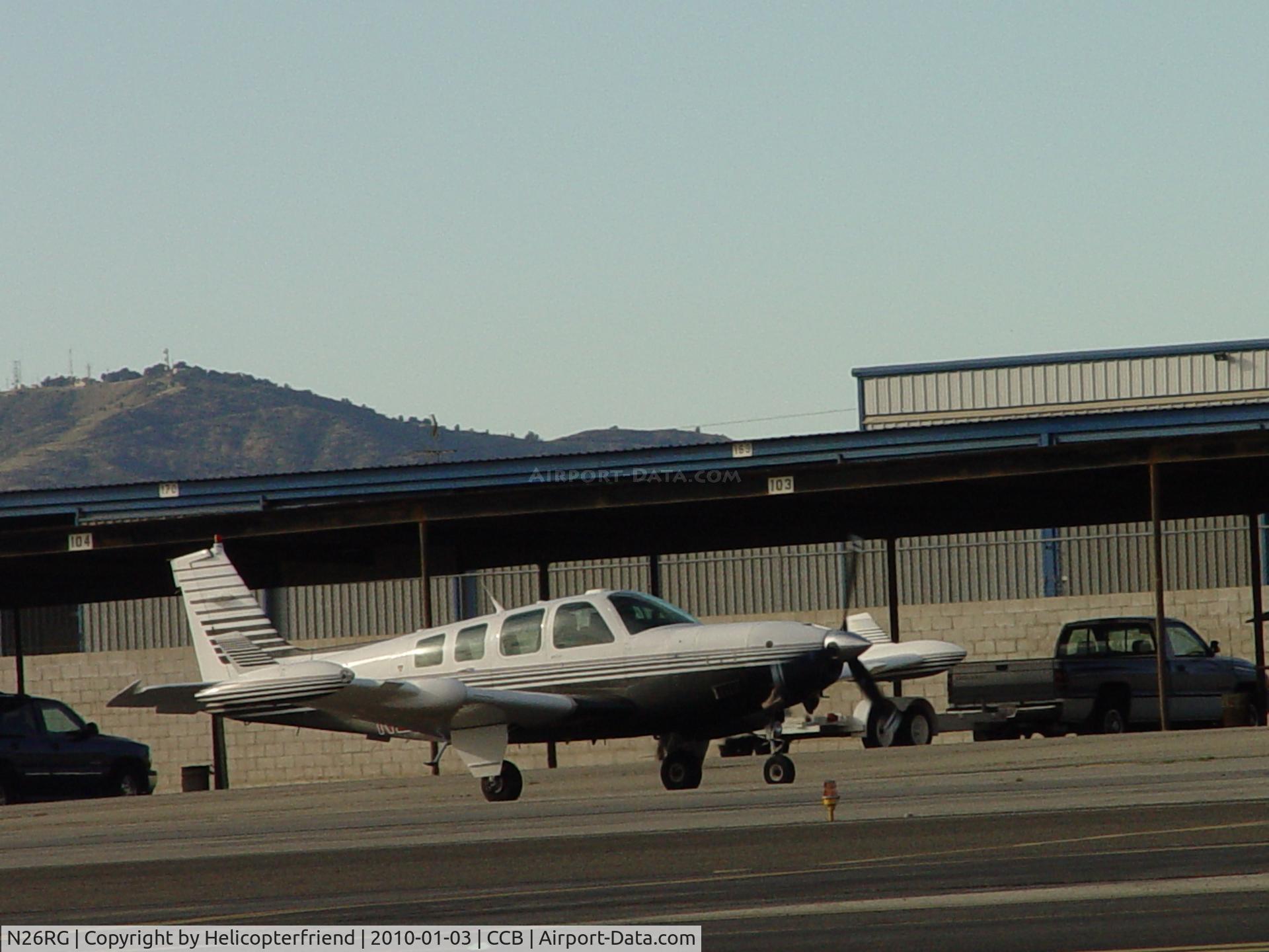 N26RG, 1987 Beech A36 Bonanza 36 C/N E-2383, Taxiing back after landing