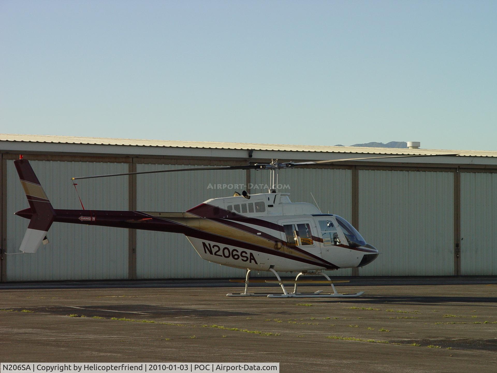 N206SA, 1973 Bell 206B JetRanger II C/N 1013, Parked between EHA and Ranger Row