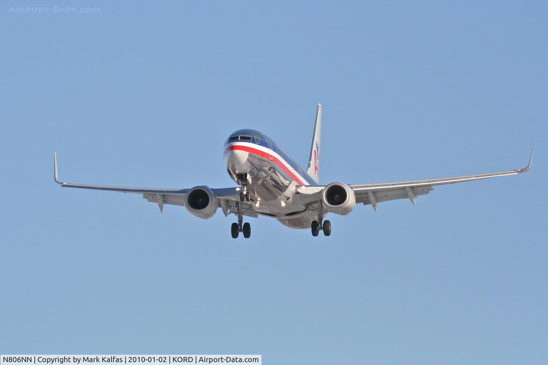 N806NN, 2009 Boeing 737-823 C/N 29561, American Airlines Boeing 737-823, AAL711, arriving 27L KORD from KFLL.