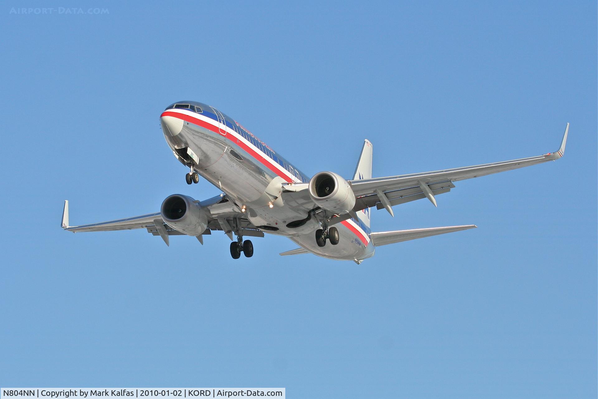 N804NN, 2009 Boeing 737-823 C/N 29567, American Airlines Boeing 737-823, AAL711, arriving 27L KORD from KFLL.