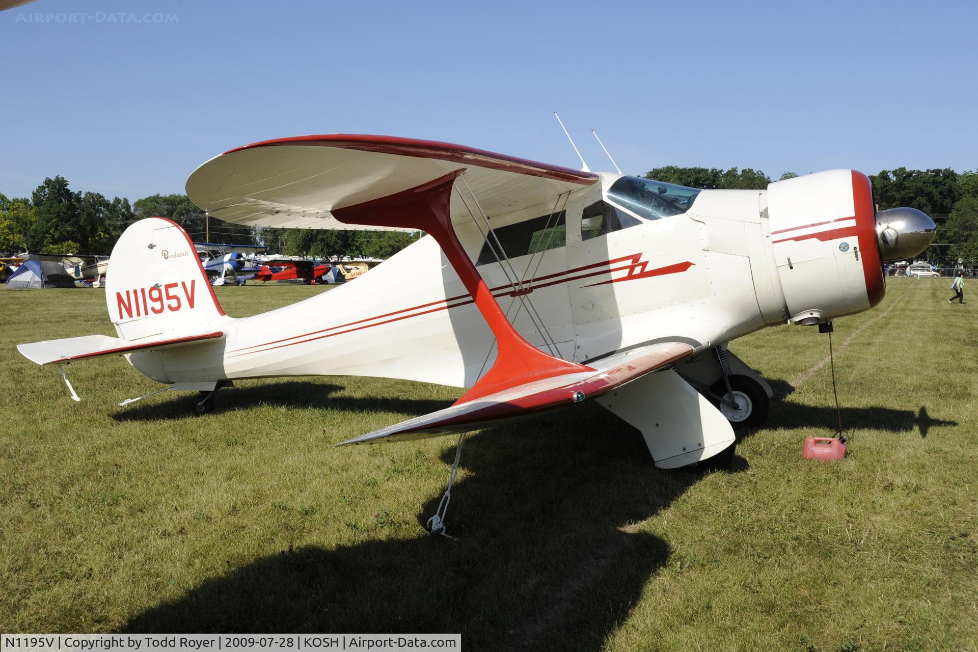 N1195V, 1947 Beech D17S Staggerwing C/N 6749, EAA AIRVENTURE 2009