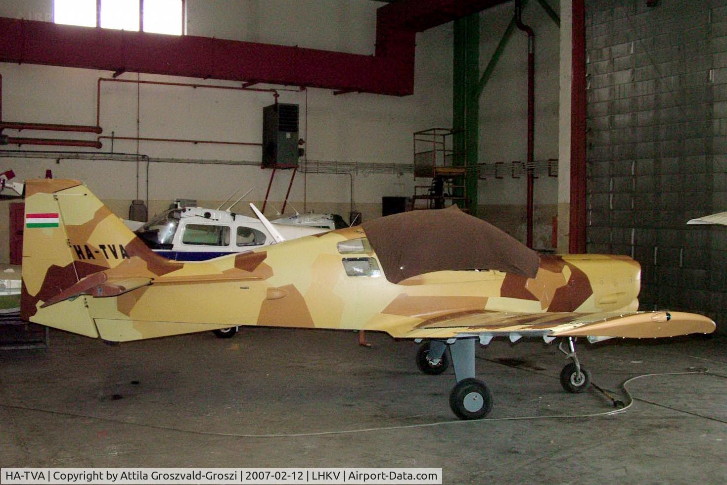 HA-TVA, 1972 Scottish Aviation Bulldog Series 100 Model 104 C/N BH100/134, Hungary-Kaposújlak airport hangar