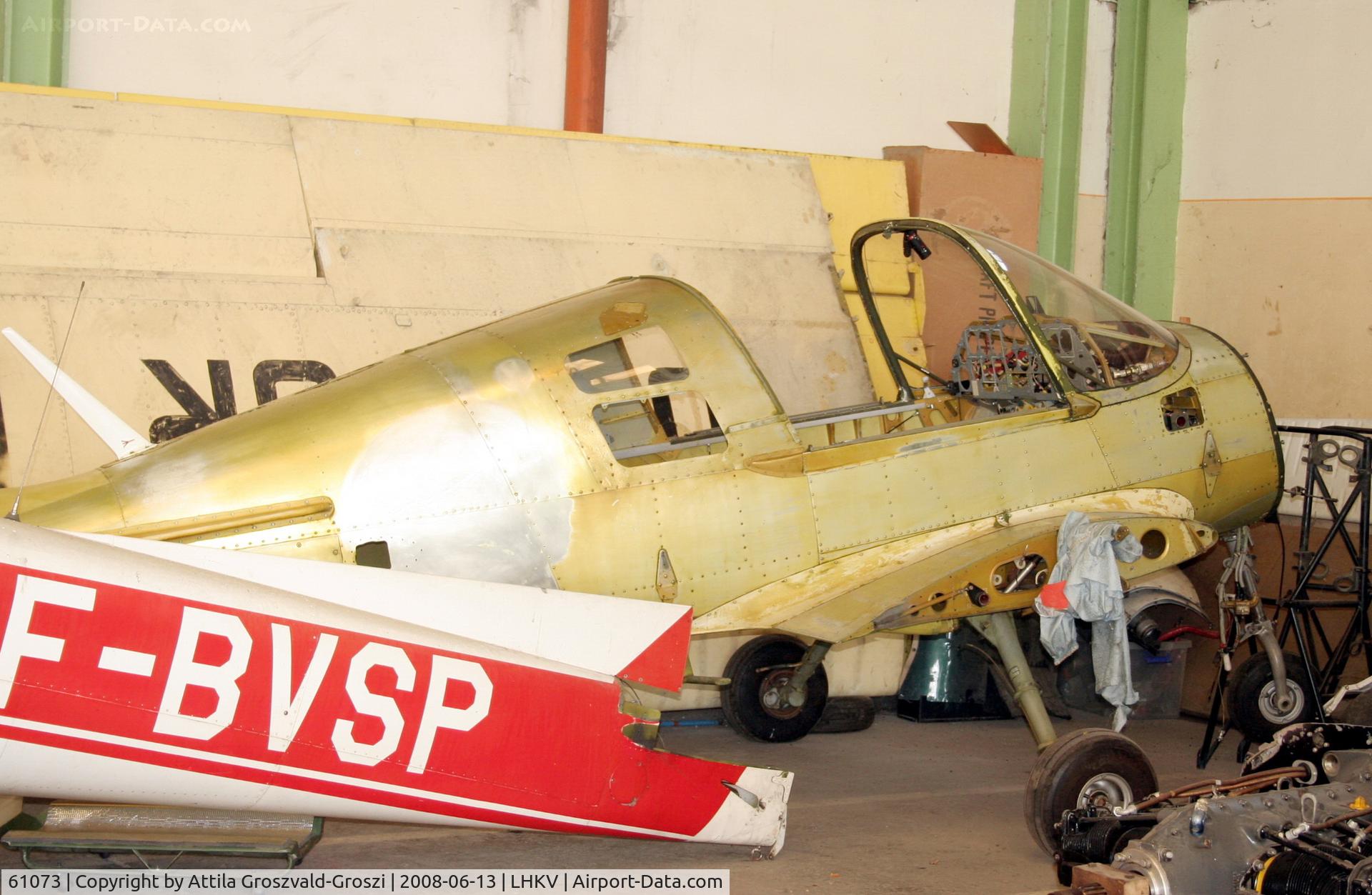 61073, 1972 Scottish Aviation FPL61C (Sk.61D) Bulldog C/N 191, Hungary-Kaposújlak airport hangar