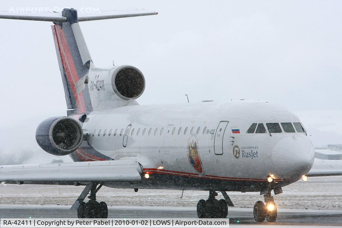 RA-42411, 1992 Yakovlev Yak-42D C/N 4520421219043, SZG Wintercharter