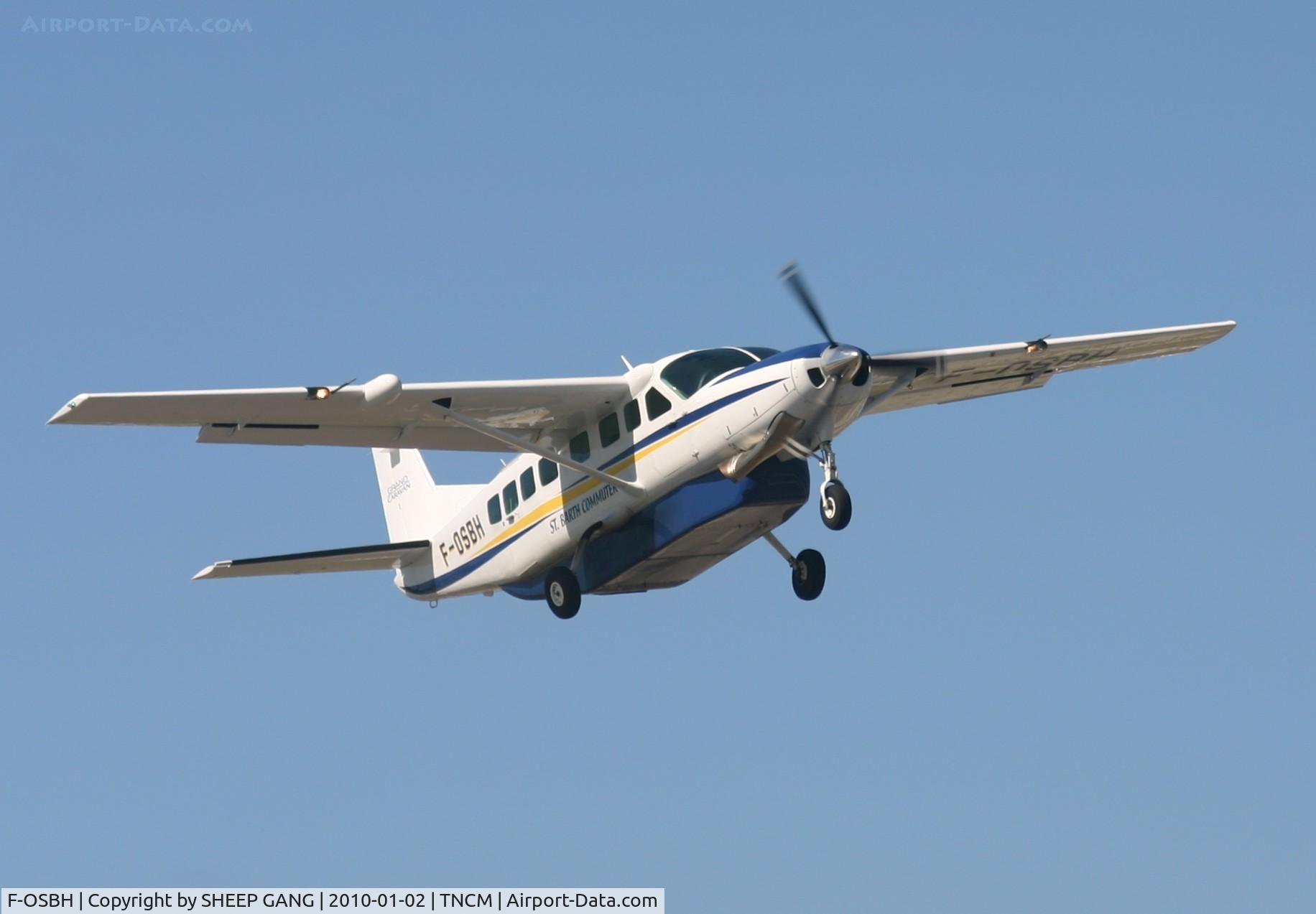 F-OSBH, 2009 Cessna 208B Grand Caravan C/N 208B2117, F-OSBH departing TNCM for St Barths