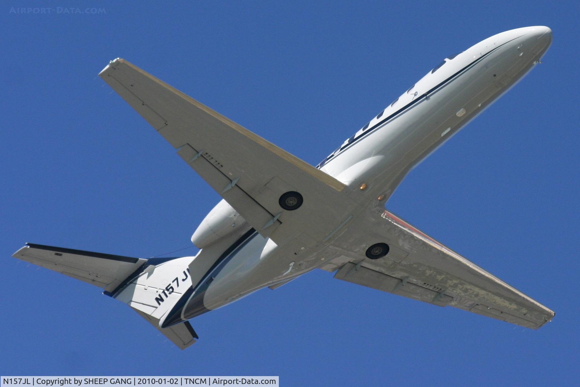 N157JL, 2007 Cessna 525B CitationJet CJ3 C/N 525B0157, N157JL departing TNCM