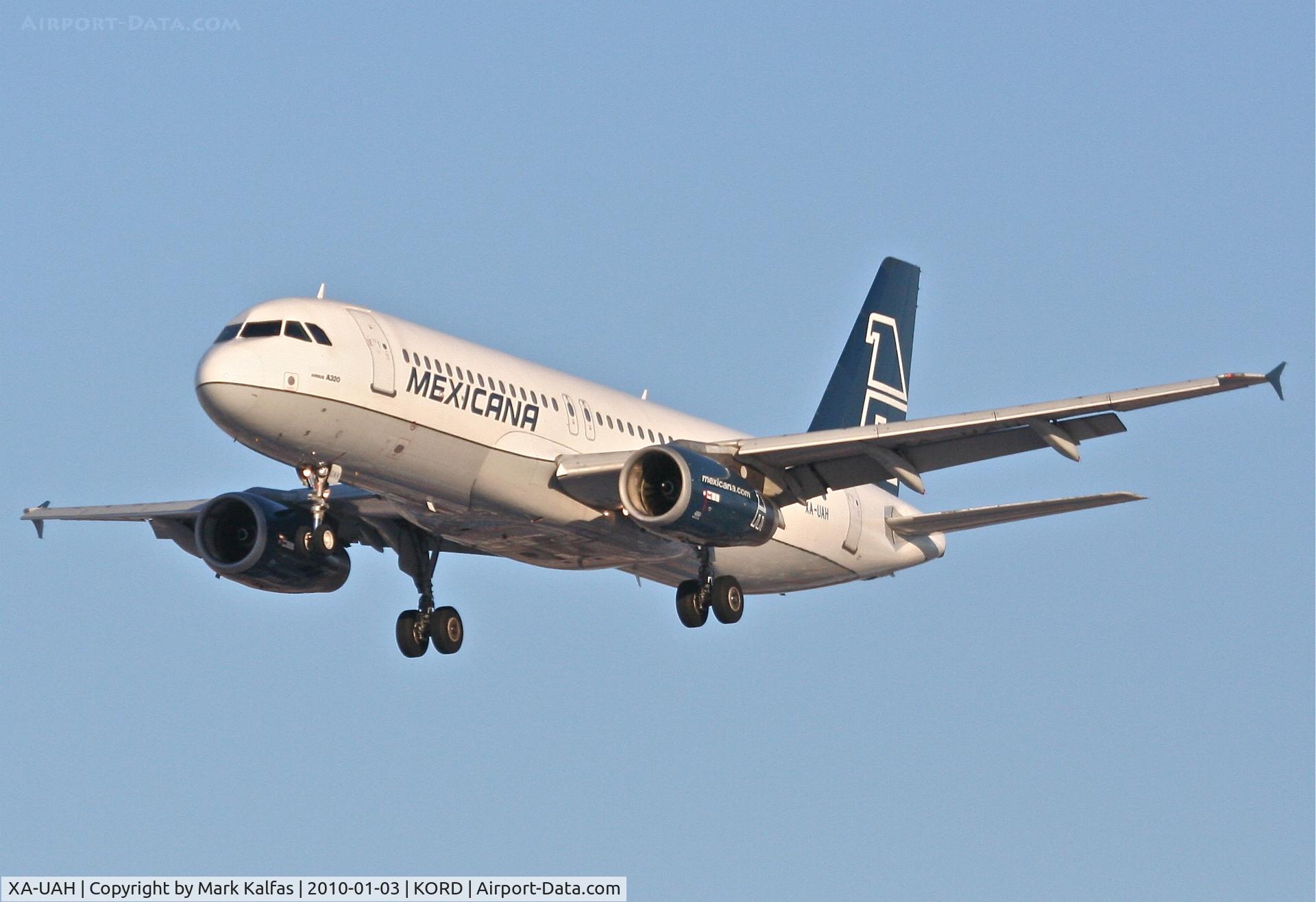 XA-UAH, 1993 Airbus A320-231 C/N 447, Mexicana A320-231, MXA808, arriving RWY 28 KORD from MMM (Monterrey).Y
