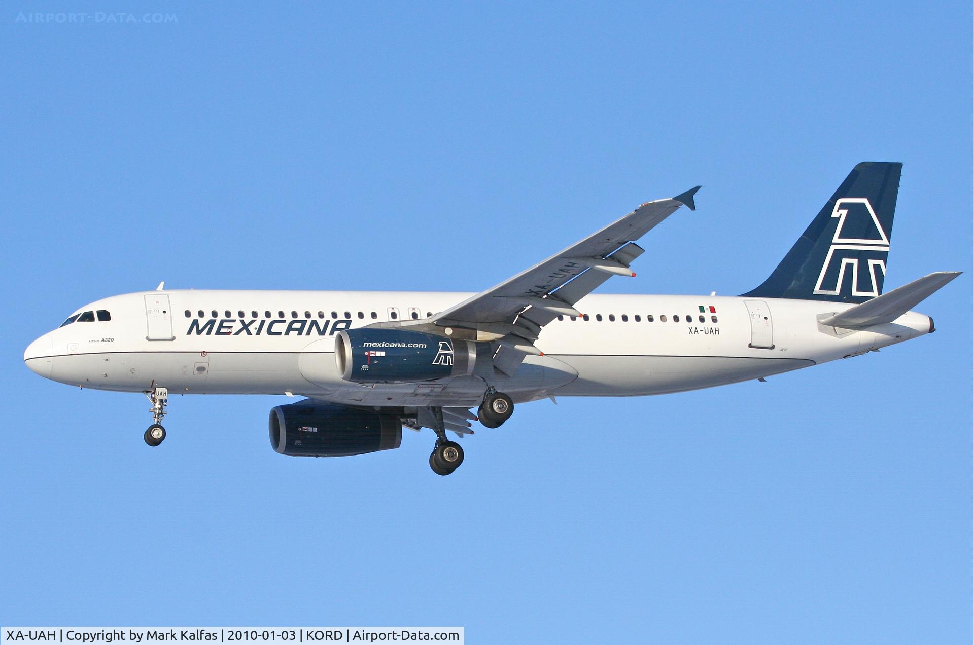 XA-UAH, 1993 Airbus A320-231 C/N 447, Mexicana A320-231, MXA808, arriving RWY 28 KORD from MMM (Monterrey).Y
