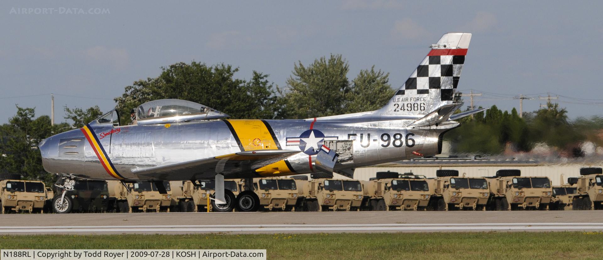 N188RL, 1952 North American F-86F Sabre C/N 191-682, EAA AIRVENTURE 2009