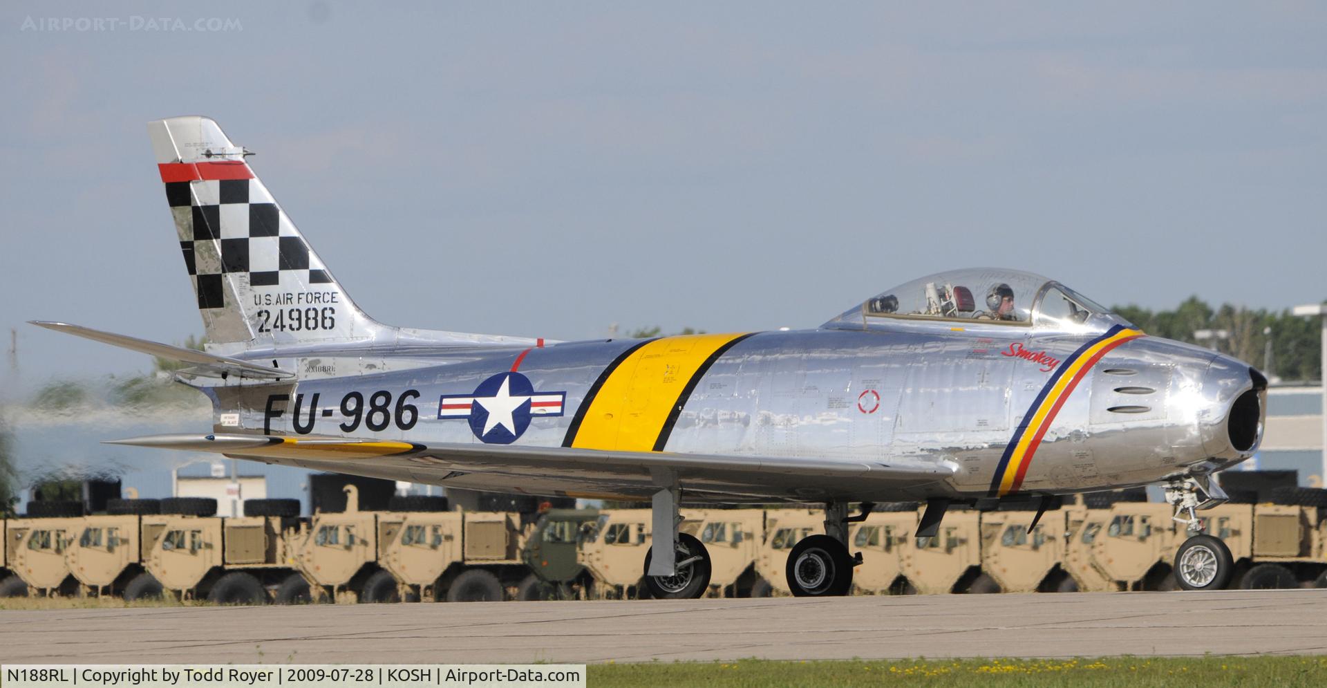 N188RL, 1952 North American F-86F Sabre C/N 191-682, EAA AIRVENTURE 2009