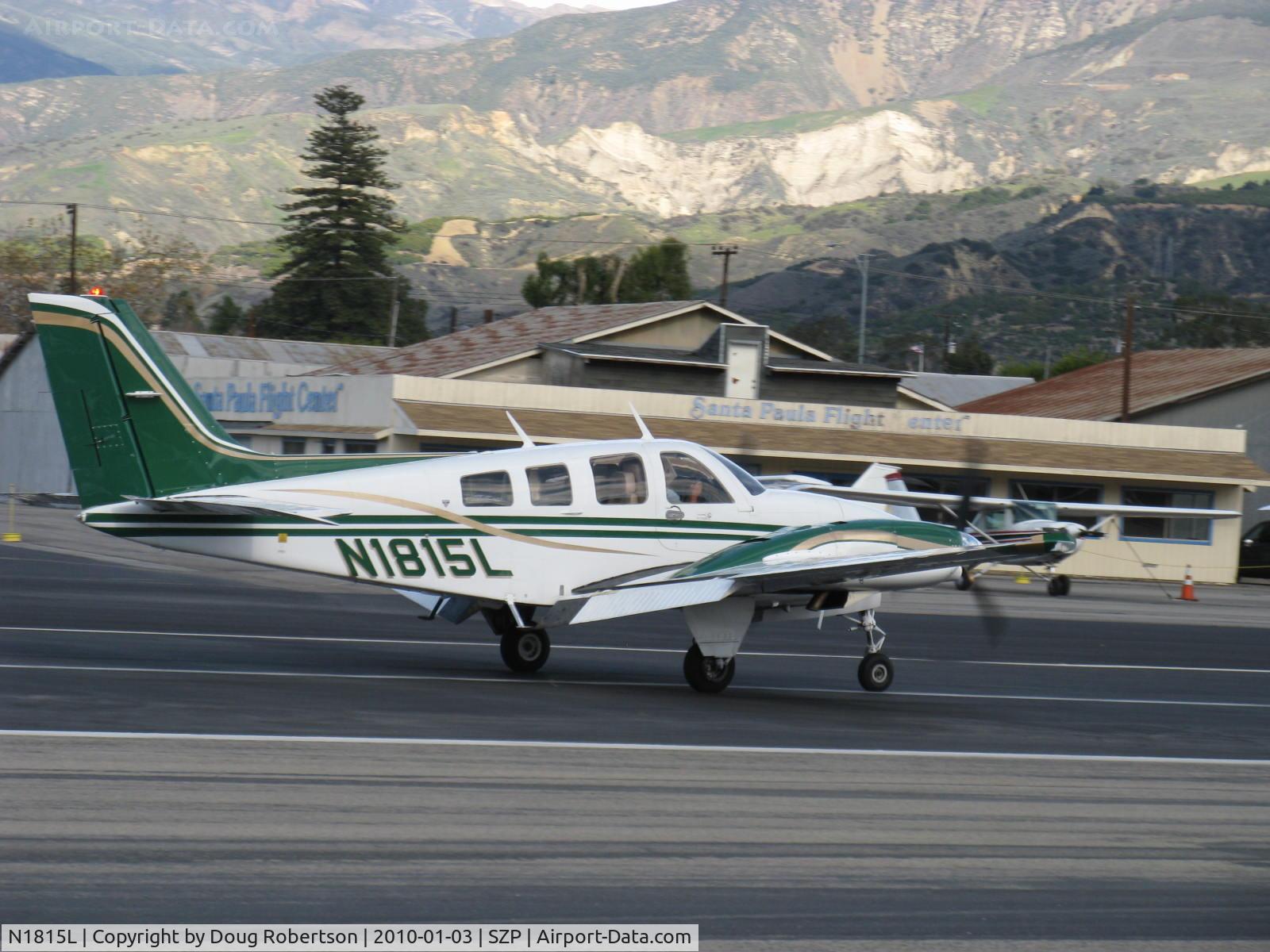 N1815L, 1976 Beech 58P Baron C/N TJ-63, 1976 Beech 58P BARON, two Continental TSIO-520-LB1C 310 Hp each, landing roll Rwy 04