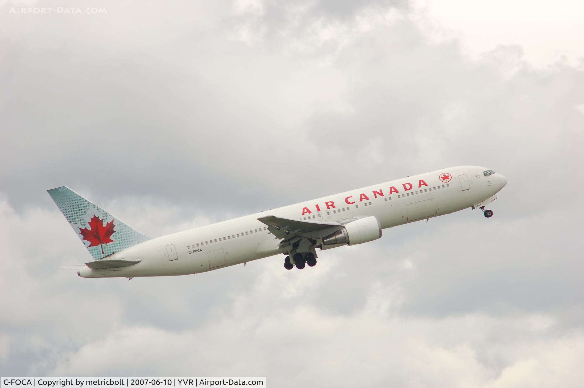 C-FOCA, 1990 Boeing 767-375/ER C/N 24575, takeoff from YVR