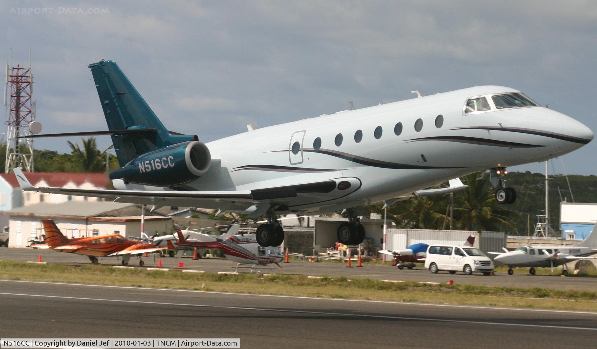 N516CC, 2000 Israel Aircraft Industries IAI-1126 Galaxy C/N 020, N516CC departing TNCM