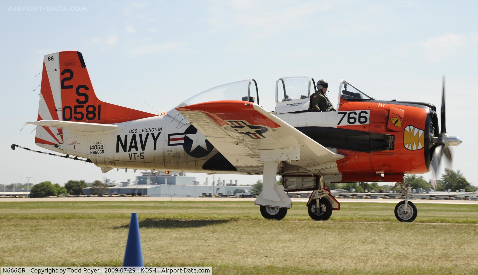 N666GR, 1958 North American T-28C Trojan Trojan C/N 226-158 (140581), EAA AIRVENTURE 2009