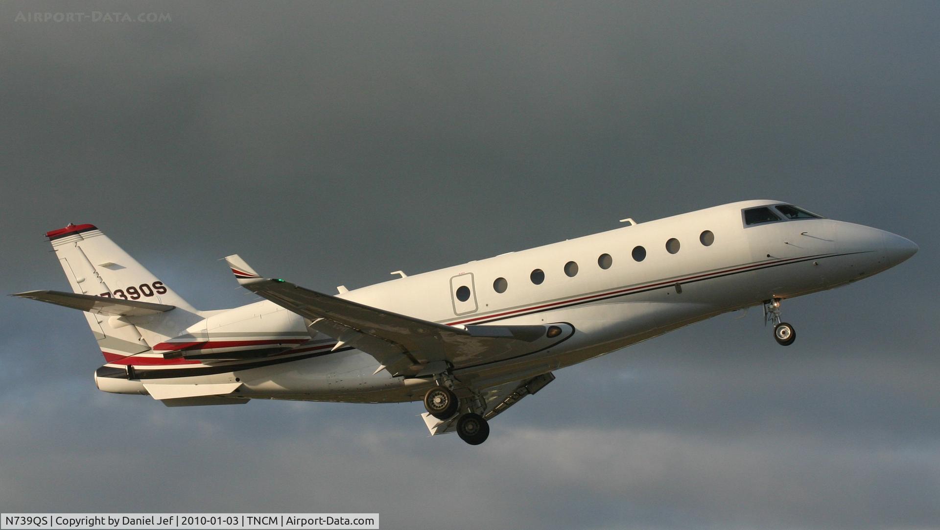 N739QS, 2008 Israel Aerospace Industries G200 C/N 198, N739qs departing TNCM