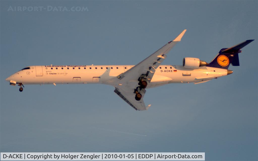 D-ACKE, 2006 Bombardier CRJ-900LR (CL-600-2D24) C/N 15081, LH 1114 from MUC arrives in glowing sunlight