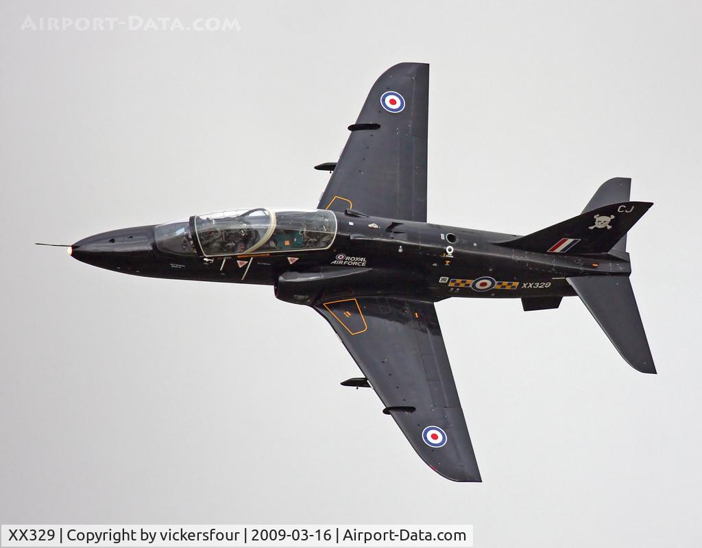 XX329, 1980 Hawker Siddeley Hawk T.1A C/N 174/312153, Royal Air Force, operated by 100 Squadron. Taken at the M6 Pass, Cumbria.