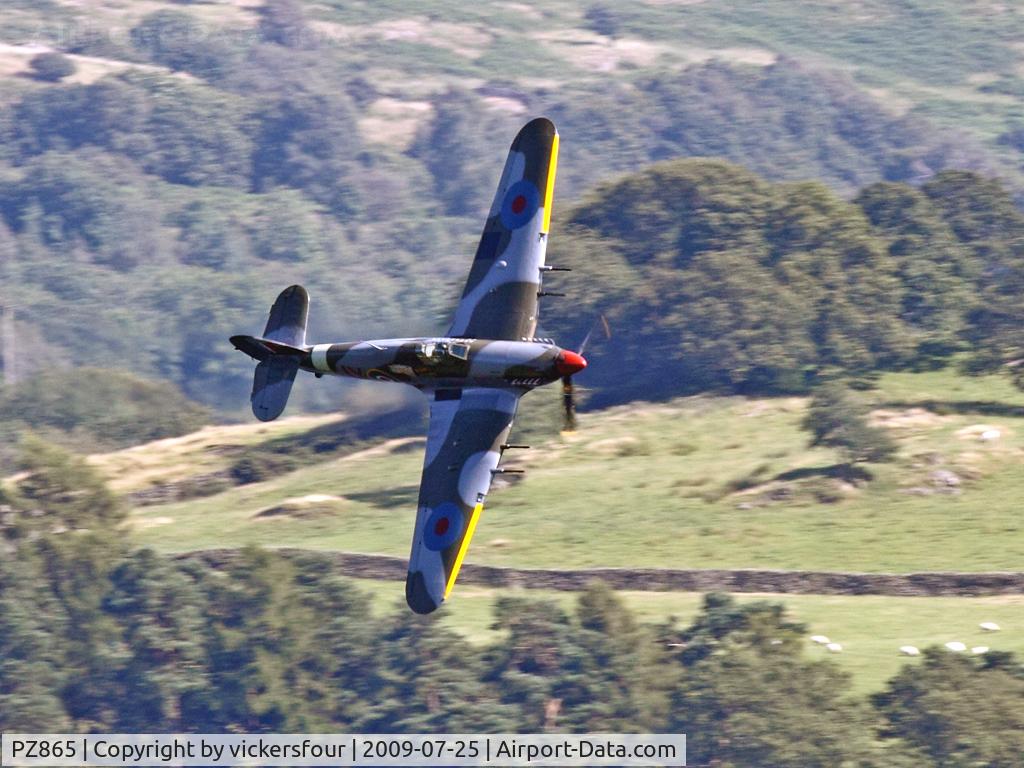 PZ865, 1944 Hawker Hurricane IIC C/N PZ865, Royal Air Force, operated by BBMF. Windermere Air Show 2009.