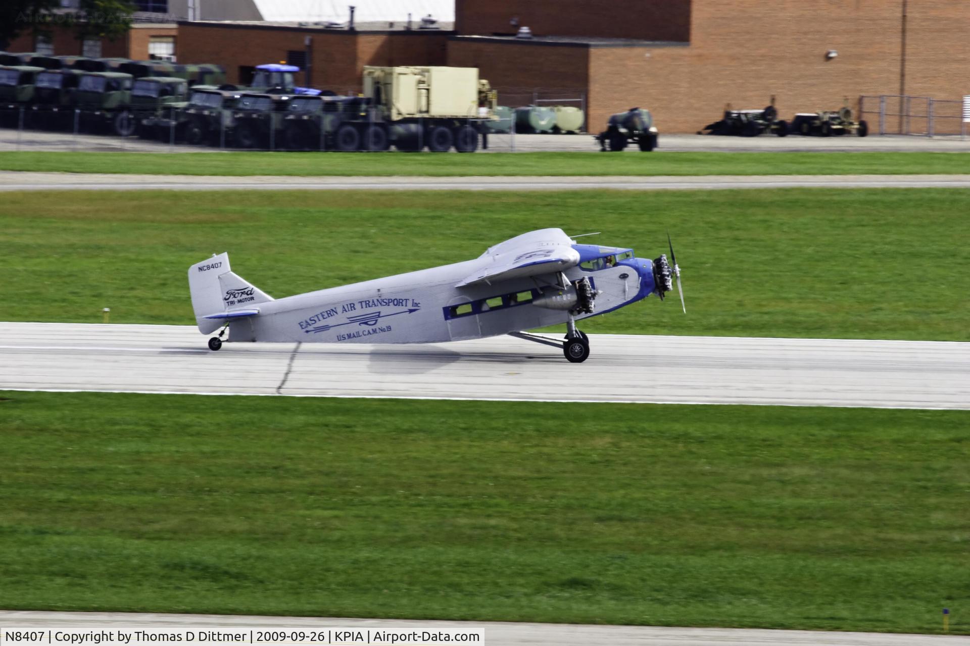 N8407, 1929 Ford 4-AT-E Tri-Motor C/N 69, N8407 landing roll