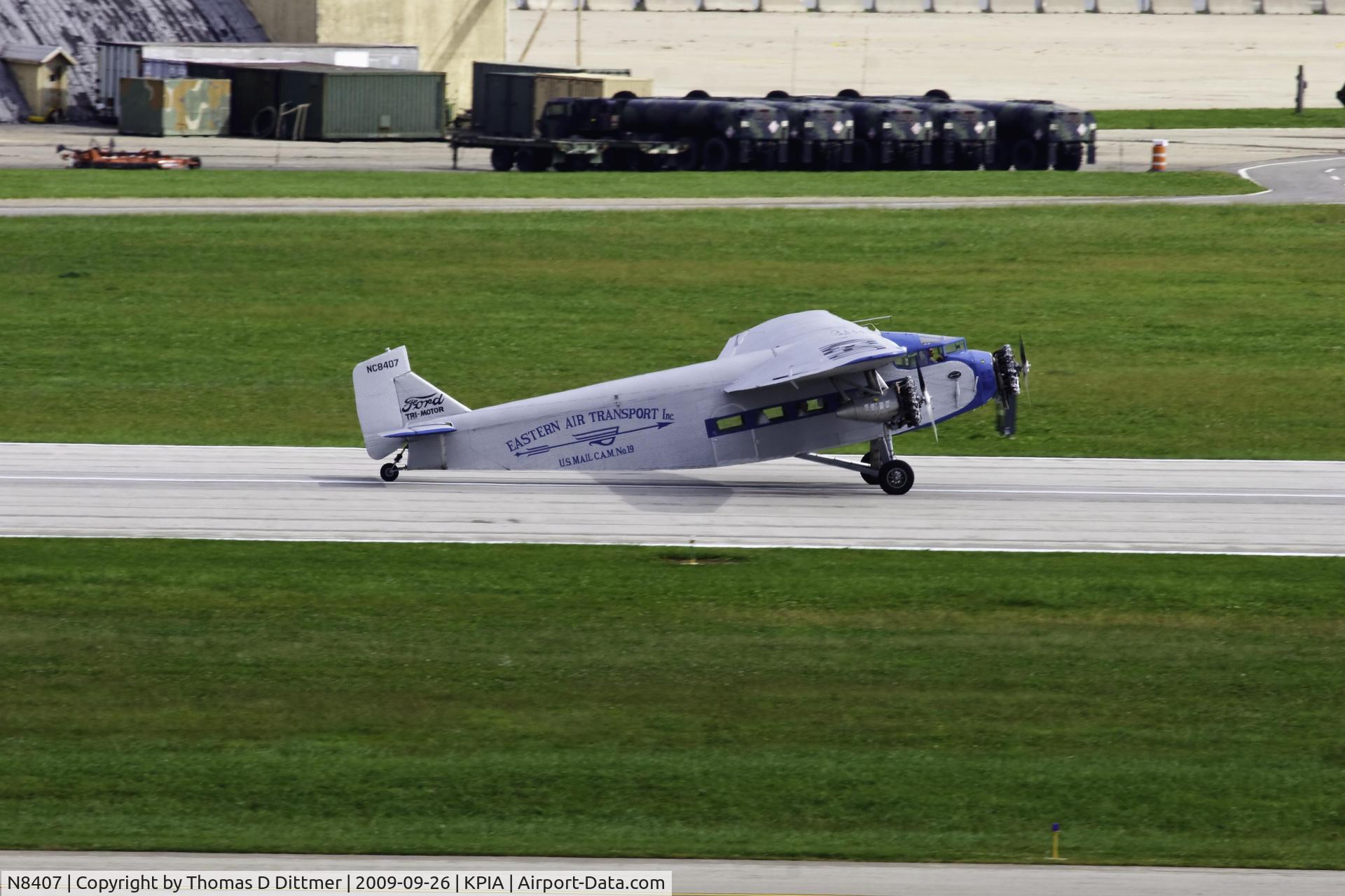 N8407, 1929 Ford 4-AT-E Tri-Motor C/N 69, N8407 ready to exit the runway